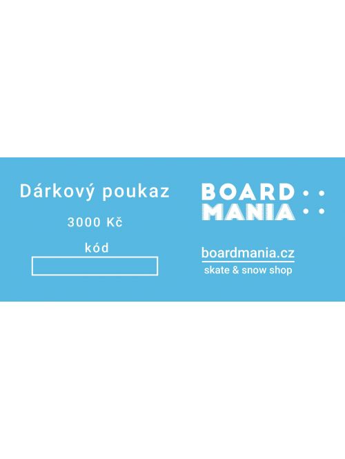 Dárkový poukaz Boardmania v hodnotě 3000 Kč
