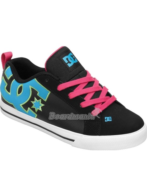 Boty DC Court Graffik Vulc black turquoise/soft lime