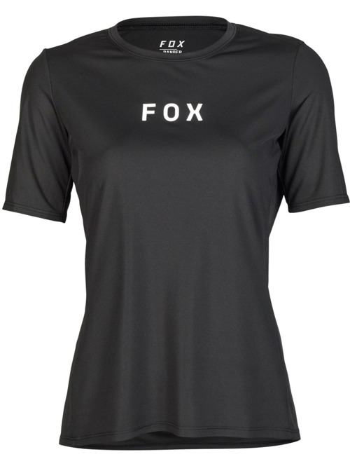 Dámský cyklo dres Fox W Ranger Wordmark Ss Black