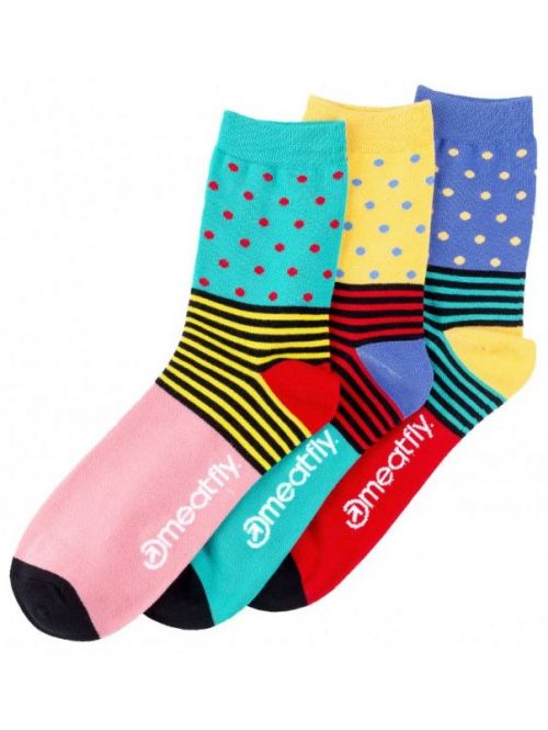 Ponožky Meatfly Stripe Dot multipack